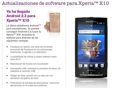 Android 2.3 Gingerbread llega al SE Xperia X10