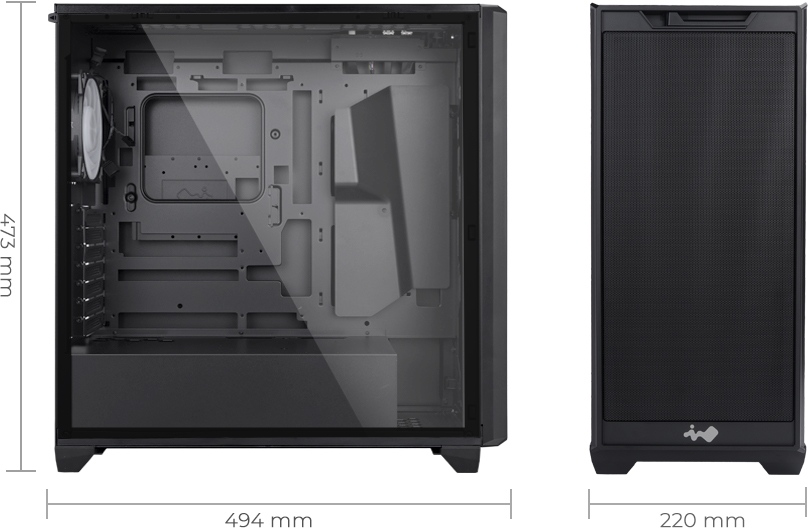 InWin D5, un estuche aireado con colgador oculto
