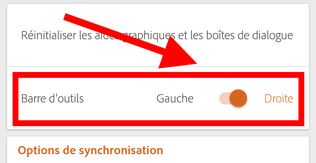 sincronizar la aplicación de adobe