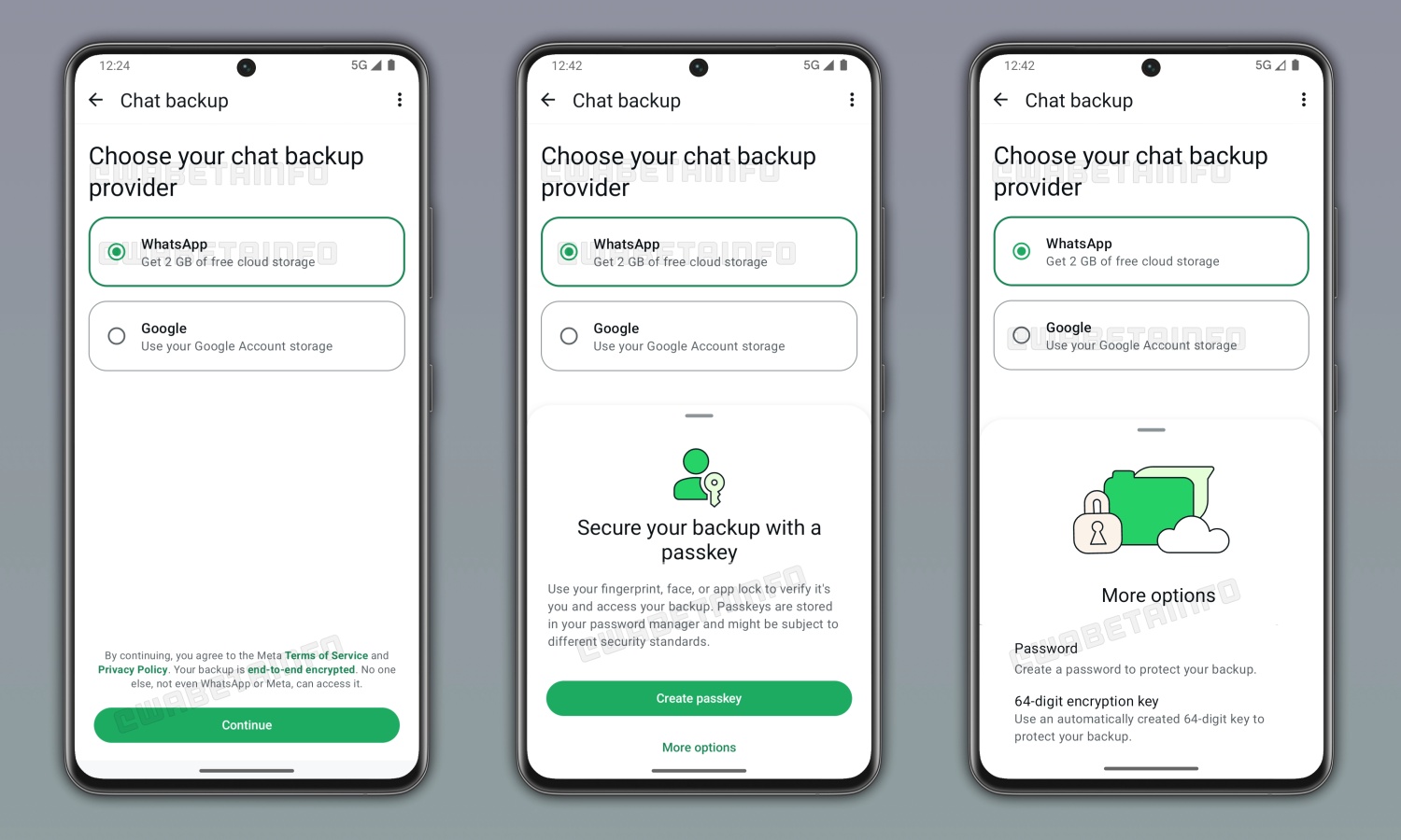 Whatsapp como Telegram. Él lo guardará en casa.