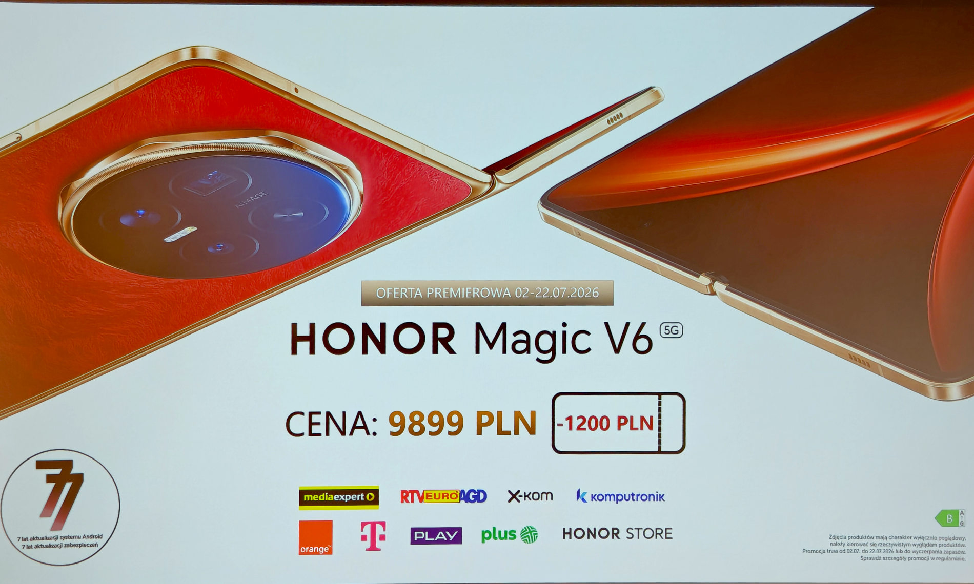 Honor Magic V6 en Polonia. 1.200 PLN más barato en la promoción de lanzamiento