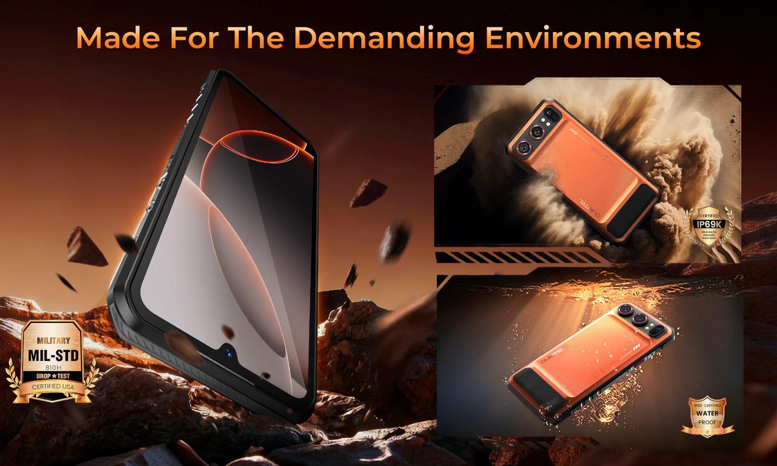 Oukitel WP68 Air: un vehículo blindado plano con una enorme batería de silicio-carbono