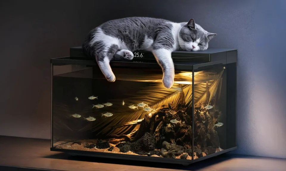 Xiaomi introduce un acuario en su oferta. Tiene pantalla, sensores y un filtro grande.
