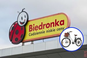 Biedronka lanzó una promoción de una bicicleta eléctrica. Está incluido en el precio del plegable.