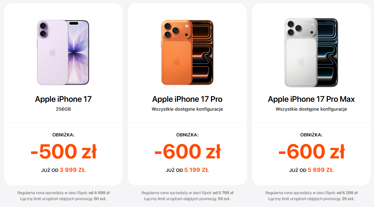 Apple hasta 700 PLN más barato. iSpot está haciendo una gran inauguración