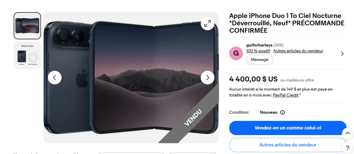 Imagen 3: El iPhone Duo ya se vende a precios exorbitantes en eBay