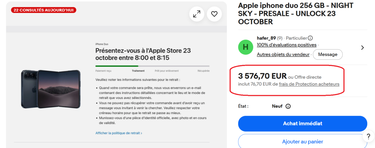 Imagen 1: El iPhone Duo ya se vende a precios exorbitantes en eBay